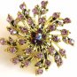 Pink/lavender vintage fashion pin with crystals