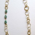 Chinese jade linked to circles trendy fashion necklace
