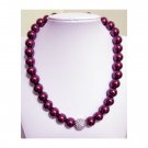 Wine pearl adjustable necklace - glass base