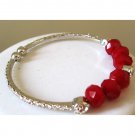 Red cuff fashion bracelet with crystals fashion jewerly gift