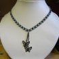 Silvertone butterfly earrings