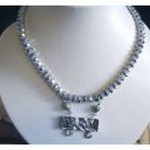 Trendy fashion necklace silver with unique pendant {2262N}