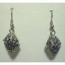 Silver drop fashion earrings {1695E}