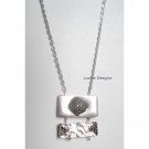 SALE: Silver elegant statement necklace Lucine Designs OOAK