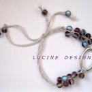 Blue purple macrame trendy fashion bracelet