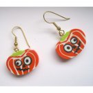 Pumpkin Halloween fashion drop earrings