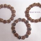 Set of 3 sparkly slip on bracelets with crystals - Great bargain