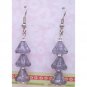 Lavender flower drop fashion earrings ( 1753E )