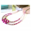 Pink ombre ooak chic fashion necklace, Jewelry, bridal fashion romantic ombre necklace, Chic