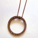 Bronze Pave O Pendant Necklace trendy fashion pendant {1639N}
