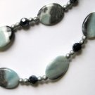OOAK semiprecious kiwi jasper necklace fashion jewelry