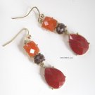 Red purple orange earrings fashion jewelry drop earrings (3125E)