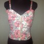 Cute Last Kiss Coral Floral Bustier Size Large
