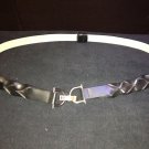 Cute Another Line Black Leather Clasp Belt Size Large