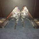 Must Have SE Boutique Sam Edelman Jeweled Metallic Snake Print Heels Size 8M