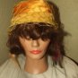 Vintage Gold Velvet with veil Union Made Pill Box Hat
