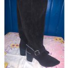 Free People Suede Black Leather Boots size 7