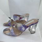 Chelsea & Violet Galaxy Strappy Lucite Heel 8.5