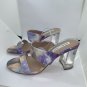 Chelsea & Violet Galaxy Strappy Lucite Heel 8.5