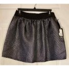 Stoosh women’s black and gray metallic skater short skirt SIZE L