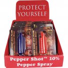 12 Mixed Colors Display Pepper Shot 1/2oz Injection Molded Holster 3 Black, 3 Blue, 3 Pink, 3 Red