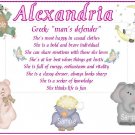 Baby Animals Personalized Name Meaning Print