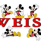 Disney Mickey Mouse Personalized Name Art Print