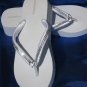 White Wedge Bridal Flip Flops - Wedding Flip Flops - Bridal Sandals Rhinestone White Wedge