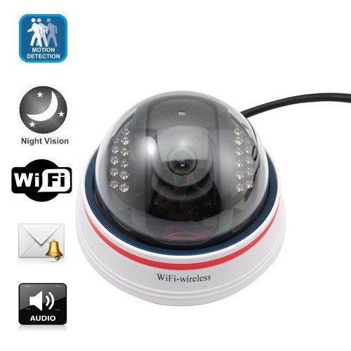 22 LED Wireless Dome WIFI IP Camera with Night Vision + Motion Sensor + Email Alter