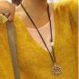 Pretty Multilayer Rhinestone Leopard Pattern Pendant Long Necklace Sweater Chain