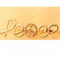 Fashion Peace Symbol Design Rhinestone Dual-finger Ring