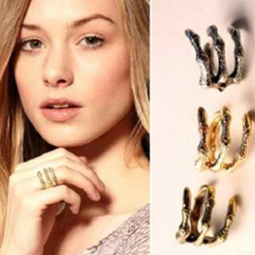 Fashion Punk-style Eagle Claw Design Ring-Random Color