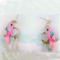 Pretty Cute Bird Long Feather Tassels Ear Studs Earrings-Random Color