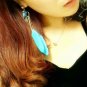 Pretty Cute Bird Long Feather Tassels Ear Studs Earrings-Random Color