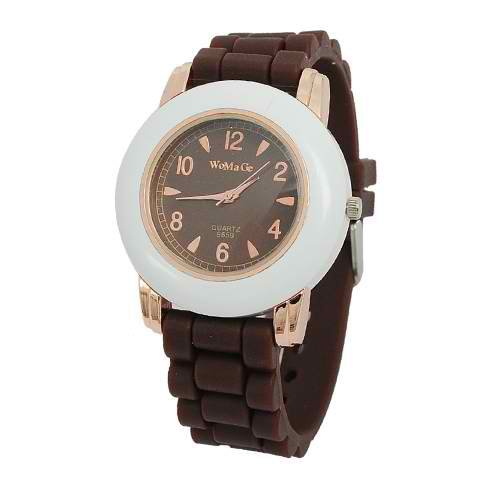 Fashion And High Quality Silicone Jelly Watch Brown