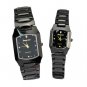 Fashion Square Dial Waterproof Rhinestone Inlaid Quartz Watch Couple Watch