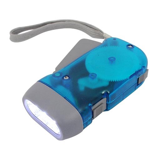 Generate Electricity Hand-Pressing Flash Light-Blue No Need Battery