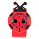 Stylish Slap-on Adorable Coccinella septempunctata shaped Dial Silicone Quartz Wrist Watch