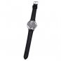 Lady Fashion Elegent Heart Shaped Rhinestone Quartz Clear Wrist Leather Watch