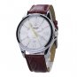 Fashion Round Dial 1ATM Water Resistant Wristwatch with Quartz Movement/PU Leather Band