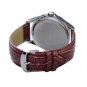 Fashion Round Dial 1ATM Water Resistant Wristwatch with Quartz Movement/PU Leather Band
