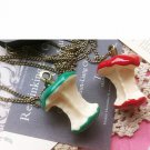 Fashion Apple Core Shaped Pendant Long Sweater Chain Necklace-Random Color