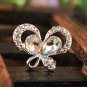 Fully-Drilled Crystal Butterfly Ring