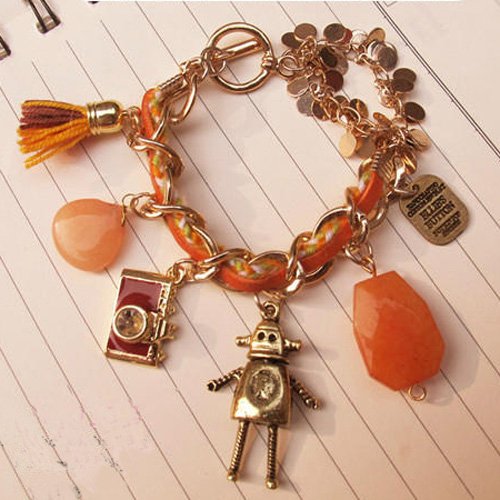 Stylish Pretty Manual Aventurine Decoration Bracelet with Multi-shaped pendants