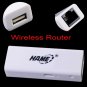 HAME A5 Mini Wireless 3G WiFi 150Mbps Router + Power Bank-White