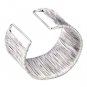 Fashion Opened Iron Wire Wide Bracelet Bangle-Silvery