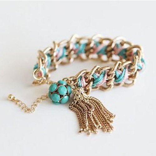 Stylish Punk-style Hand-woven Metal Bracelet