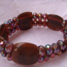 Brown Crystal Stretch Bracelets