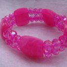 Pink Cystal Stretch Bracelets