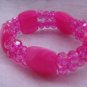 Pink Cystal Stretch Bracelets